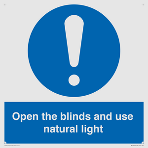 Open the blinds and use natural light